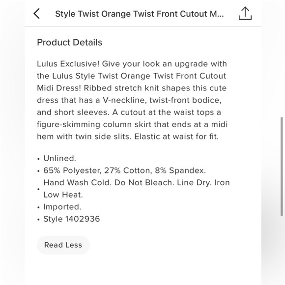 NwT Lulu’s twist front dress - Picture 8 of 8